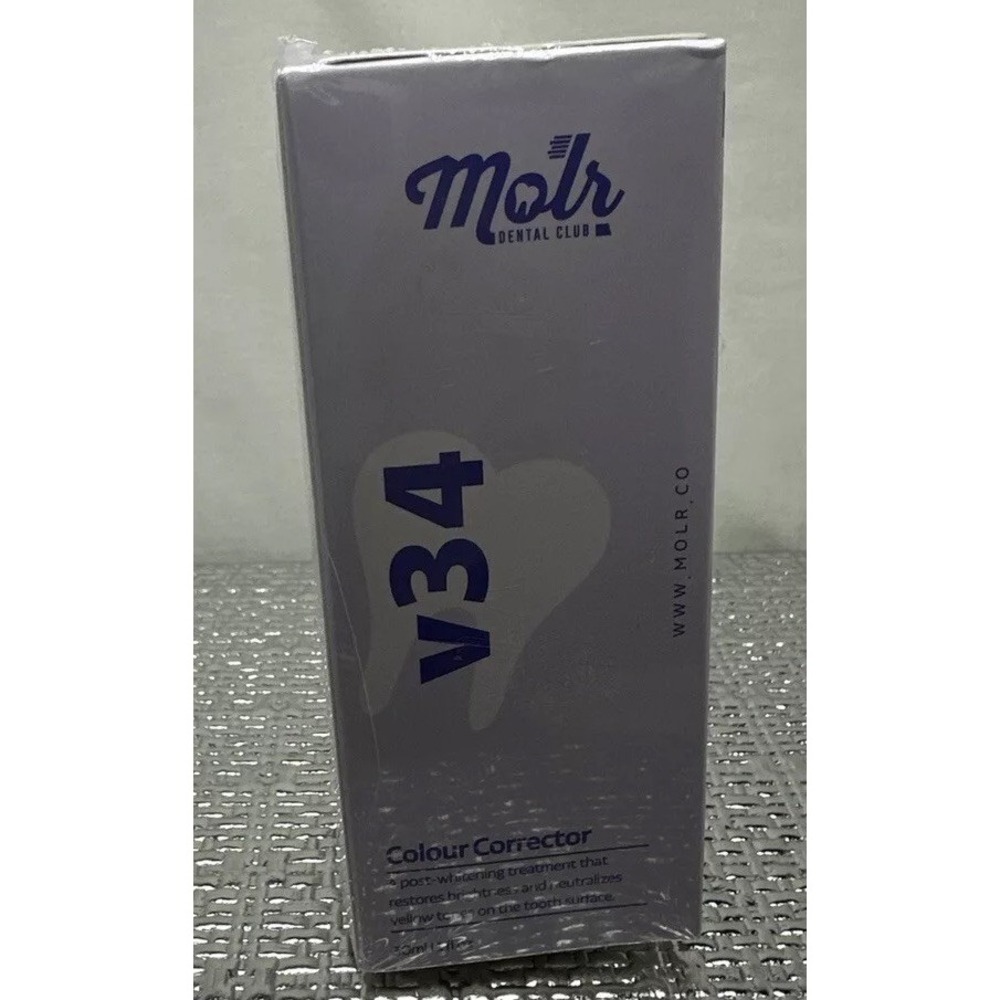 Molr Dental Club V34 Colour Corrector Teeth Whitening Treatment 30ml NEW Sealed